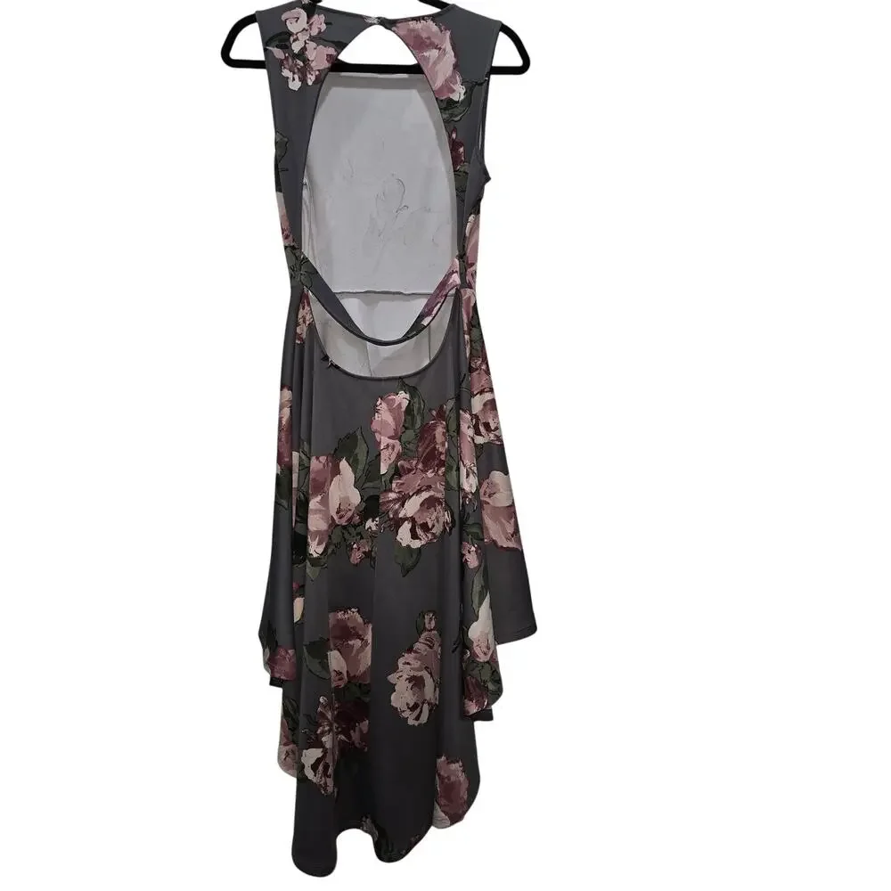 Windsor Gray Floral Hi-Low Dress – Size Large - Picture 9 of 15